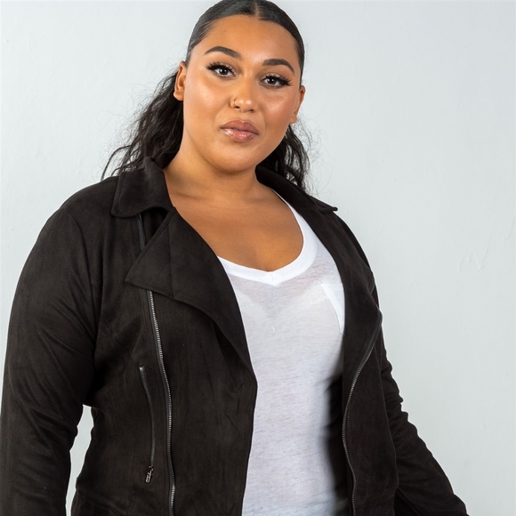 Plus Size Zipper Jacket - Picture 1 of 5